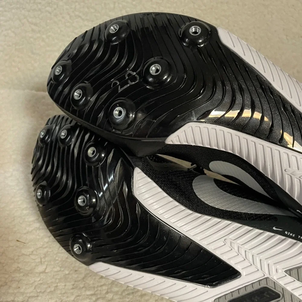 Nike Zoom Rival M 9 Mens Track Field Spikes Black Silver AH1020-001‎ size 14